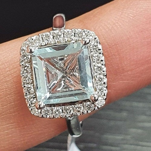 50ct princess cut - princess, aquamarine