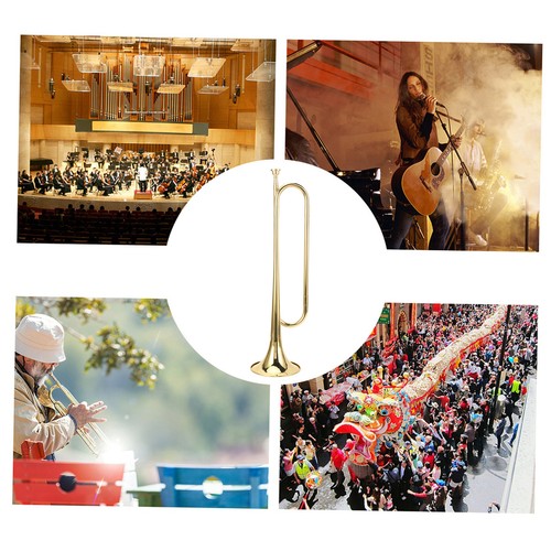 Retro brass bugle trumpet - retro,