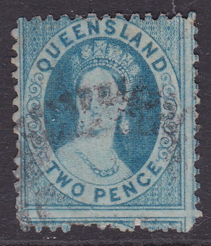 Queensland 1868 blue qv - 1868-78,