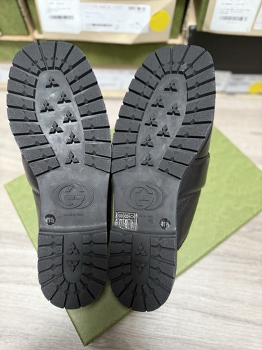 Gucci black leather mules - leather, size