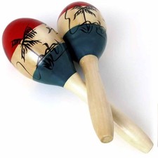 Pair Large Adult Wood Maracas