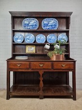 Antique oak dresser - dresser, plate