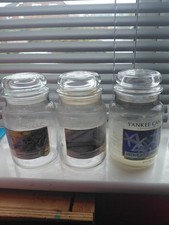 3 ASSORTED LARGE EMPTY CANDLE