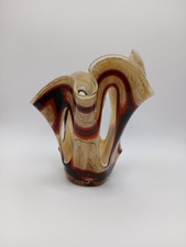 Jozefina Krosno Style Vintage large Glass Vase Stunning colours