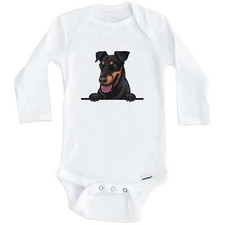 Manchester Terrier Dog Breed Cute One Piece Long Sleeve Baby Bodysuit