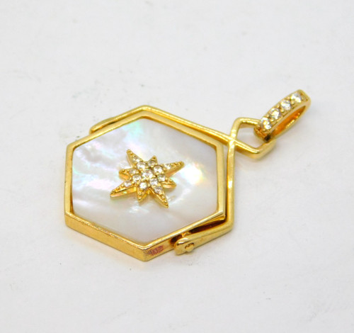 Sterling silver gilt crystal - gilt,,