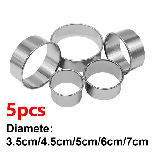 5pc stainless steel round - stainless,