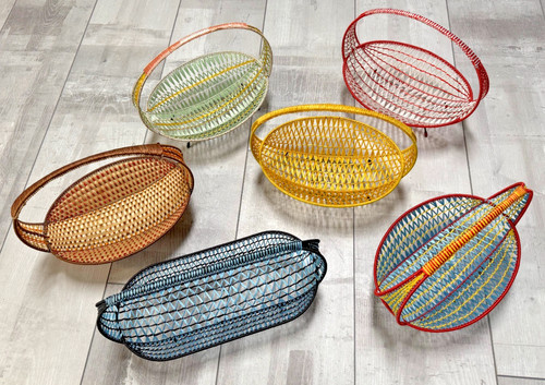 Piece vintage basket bowl - 6,