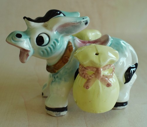 Green white donkey - green, and