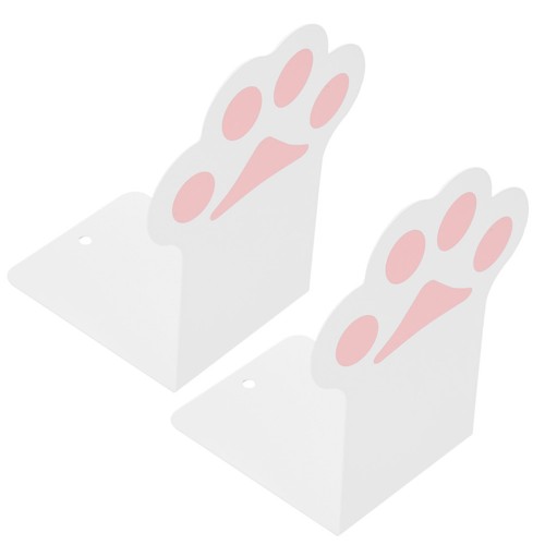 2pcs metal bookends white - 2pcs,