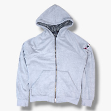 Iceberg Faux Fur Lined Hoodie Jumper Fits Medium M Mens Grey Full-Zip Sweatshirt