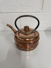 Whistling Solid Copper Kettle Antique Vintage  Victorian