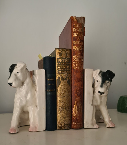 Art deco ceramic fox terrier - art,