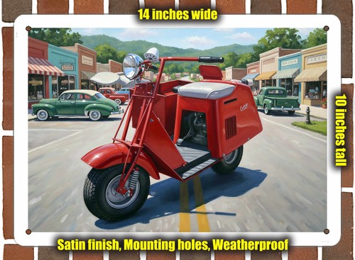 Metal sign 1948 cushman - metal,