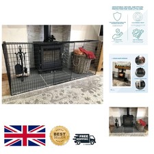 Compact & Easy-to-Use Black Fireguard - Elegant Safety for Home Fireplaces