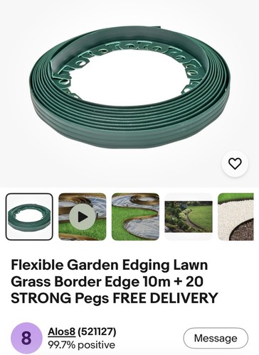 Flexible garden edging - flexible, lawn
