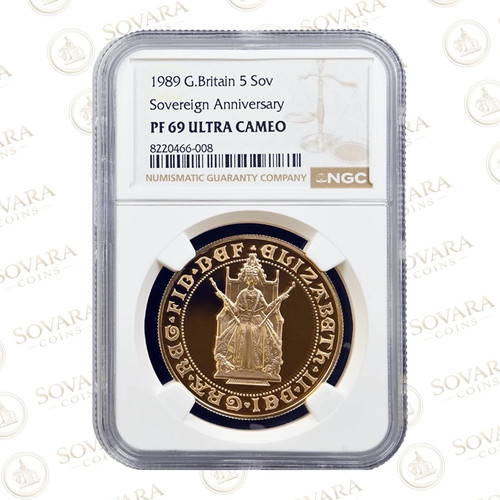 1989 gold proof - gold, five