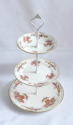 Vintage floral china tier - china, 3