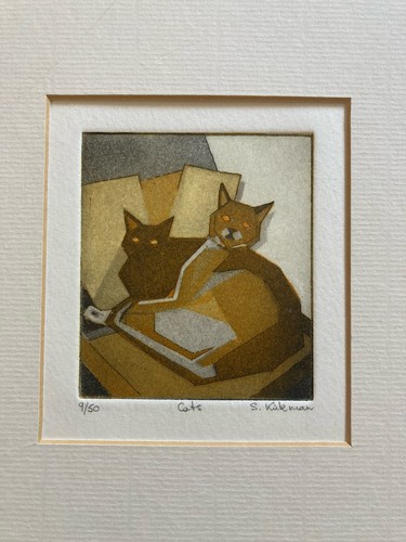 Vintage aquatint etching - aquatint,