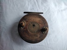 Antique Wood And Brass Fishing