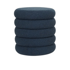 Storage Stool Ottoman Ribbed