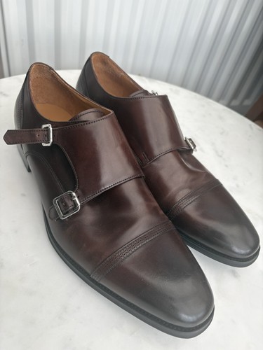 Dune brown monk shoes size - monk, 10