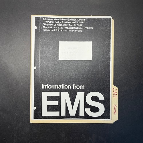 Vintage ems synthi information - synthi,