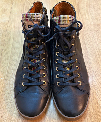 Pikolinos lagos black leather - black,