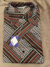 Vintage 1970s Dagger Collar Shirt  Size M 70s Disco 100% Nylon Old Stock 