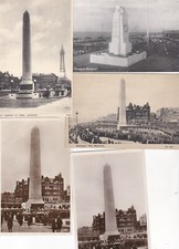 Blackpool - Cenotaph, War Memorial - 5 old post cards