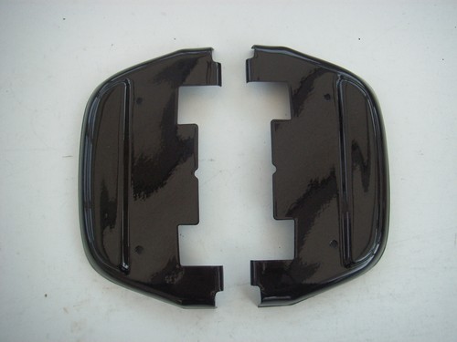 Black rear footboard covers - black,