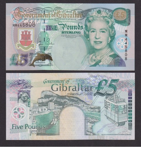 Unc gibraltar five - gibraltar, pounds