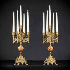 Candelabra Pair | Two Bronze