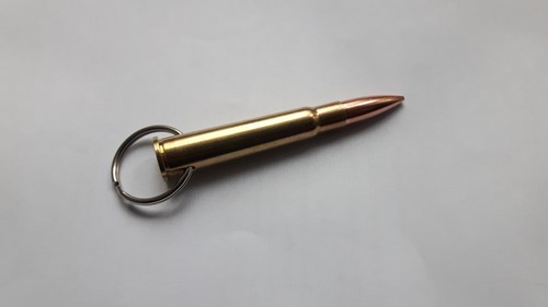 303 brass bullet metal keyring - metal,