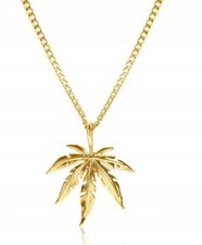 Gold Maple Leaf Necklace Hip