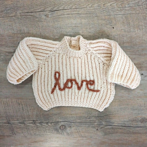 Baby jumper hand knitted - baby's,