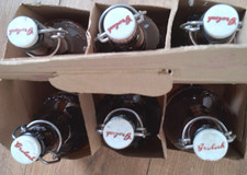 6 Vintage Grolsch Swing Top Brown Beer / Lager Bottles Home Brewing 450ml