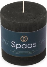 Spaas Rustic Pillar Candle 70/70 mm 25h, Black
