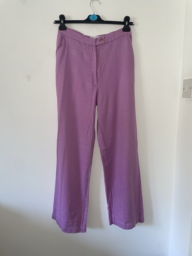 Purple linen trousers with - trousers,,