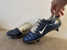 RARE 2005 NIKE TOTAL 90 III T90 SG Soft Ground BLUE/SILVER Football Boots UK 8.5