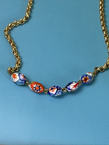 Vintage millefiori glass bead - glass,
