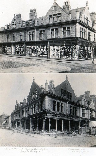 Accrington fire shopfront - accrington,