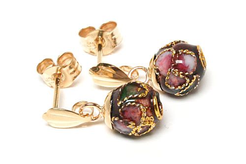 9ct gold maroon - chinese, pretty