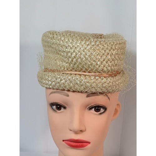 Vtg 1940 ivory woven straw - vtg, 1940's