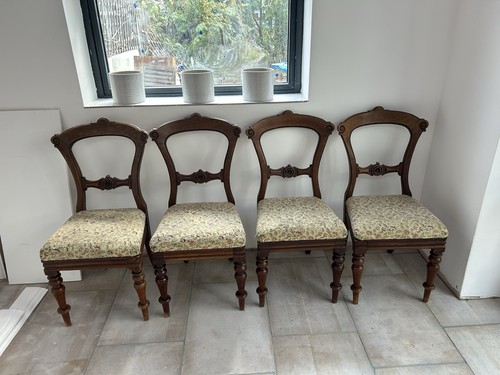 Six dining room chairs - six,