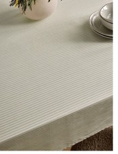 NEXT NATURAL STRIPES Wipe Clean Tablecloth,  XL RECTANGULAR 150 X 250 CM, COTTON