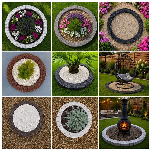 Garden circle tree surround - garden,