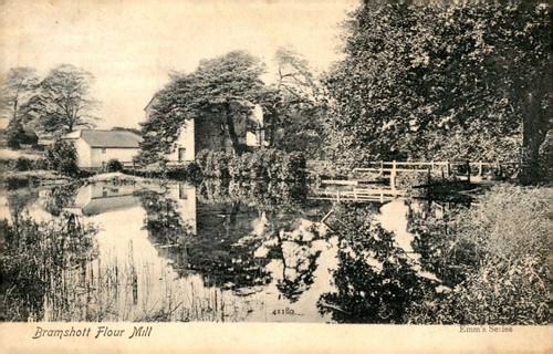 Bramshott flour mill postcard - flour,