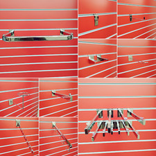 NEW CHROME SLATWALL DISPLAY