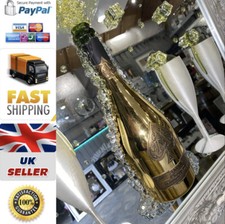 Home Bar Decor Bespoke Ace of Spades Champagne  3D Art Mirrored Picture